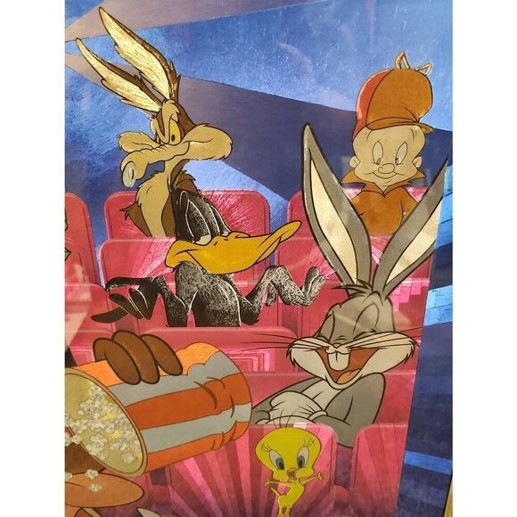 Vintage Looney Tunes at the Movies Foil Framed Artwork - Picture 3 of 7